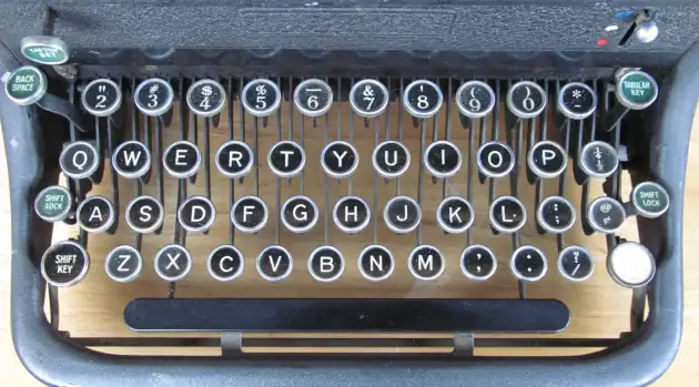Woodstock typewriter keyboard